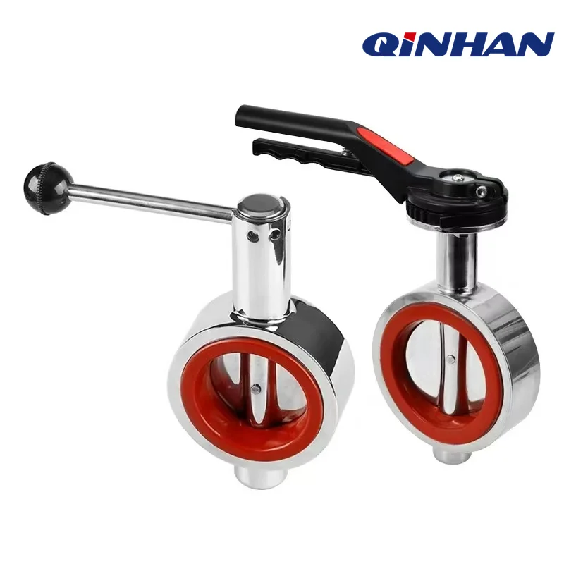 

304 Stainless Steel Duckbill Butterfly Valve Sanitary Grade Food-Grade Clamp Type Hygienic Valves for Beverage And Food Industry