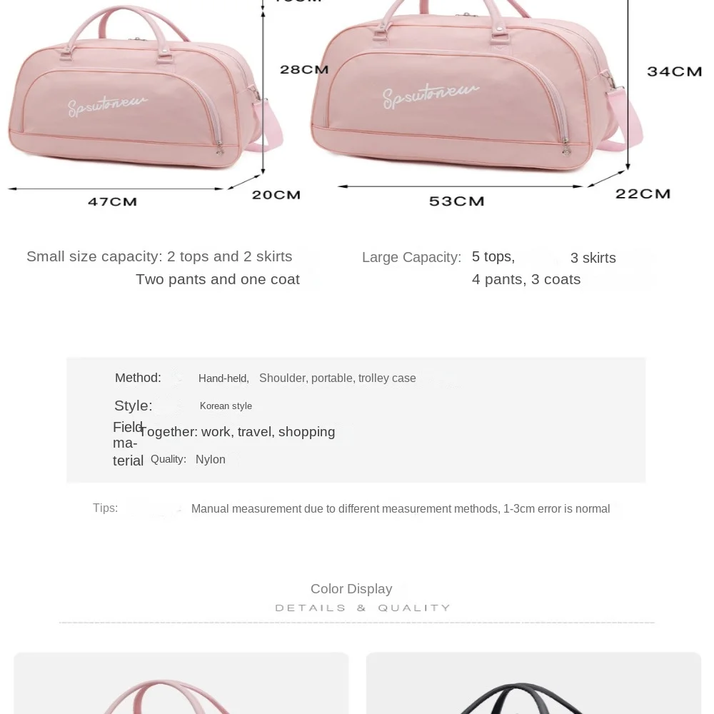 A lightweight suitcase suitable for carrying Large Capacity Students  Folding Travel Bag Suitcase