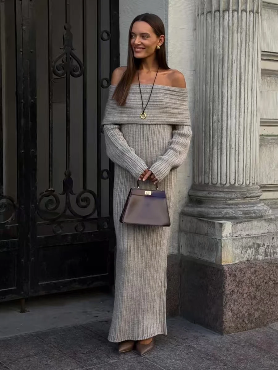 مثير محبوك واحد يكتشف طويل Sve الدكتور عالية الخصر سليم صالح ثوب مسائي للتاريخ والارتداء اليومي لون نقي سستة Sle