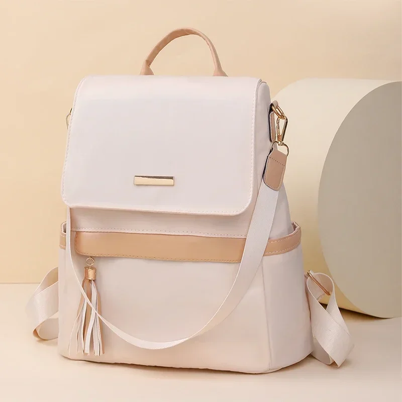 Casual Nylon Zipper Fashion Backpacks 2025 Basic Style Bags for Women Portable Interior Zipper Pocket Mochilas Para Mujer