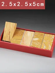 Sello de sello de piedra Shoushan en blanco con forma cuadrada, 5 uds., para sello de nombre chino o inglés, suministros de arte de corte, 2,5x2,5x5 cm