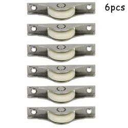 6pcs Pulley Cabinet Casement Single Roller Pulley Kitchen Bathroom Wardrobe Sliding Door Roller Nylon Wheel