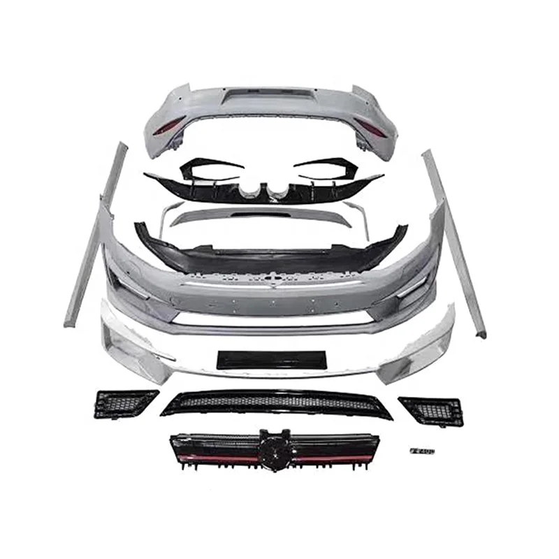 

Лидер продаж, автомобильные бамперы из полипропилена для Volkswagen VW Golf 7 2018-2020, обновление в стиле R400, передний бампер, задний бампер, боковые юбки