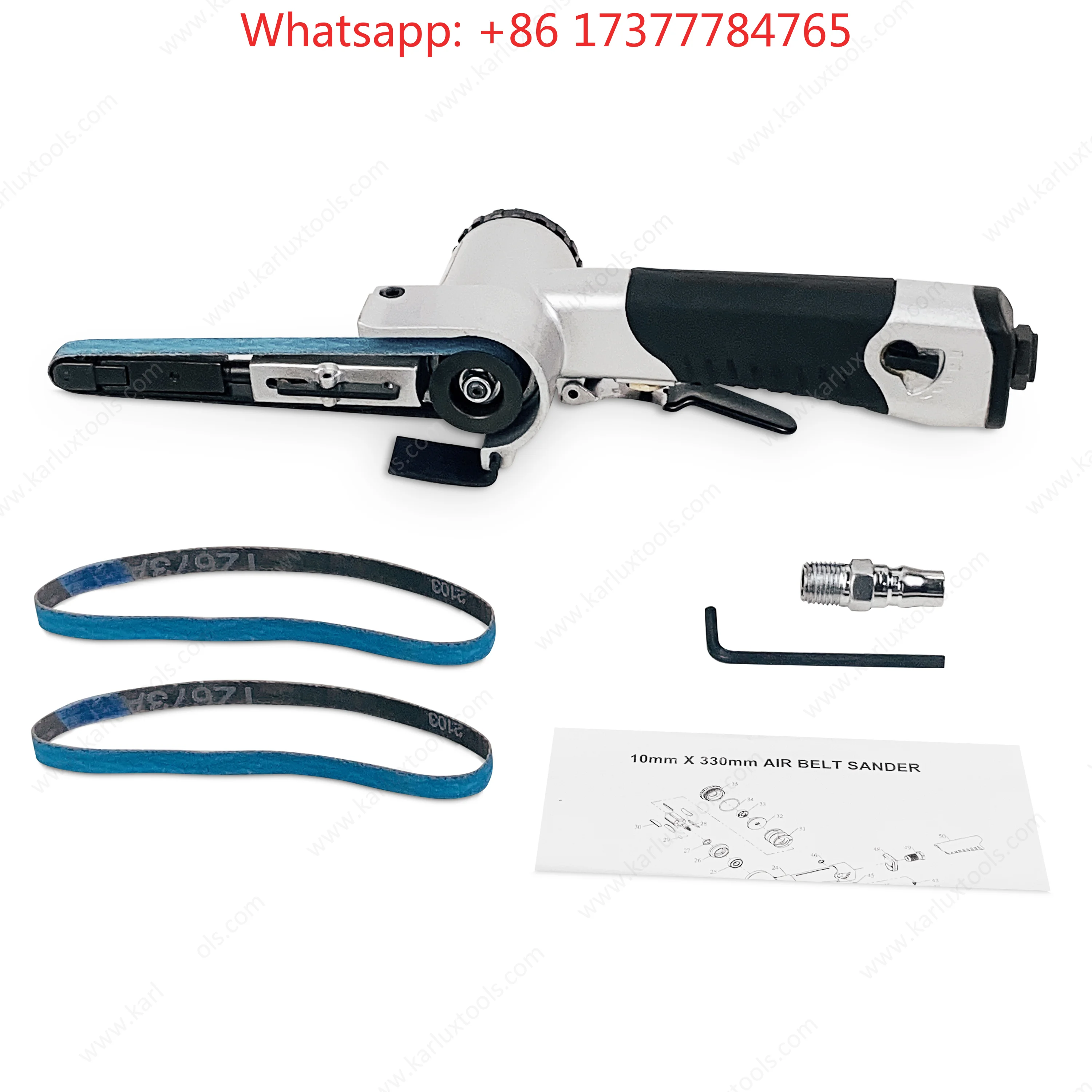 10X330mm 16000 Rpm Handheld Industrial Pneumatic Tool Mini Variable Speed Air Belt Sander for Finishing Collision Repair