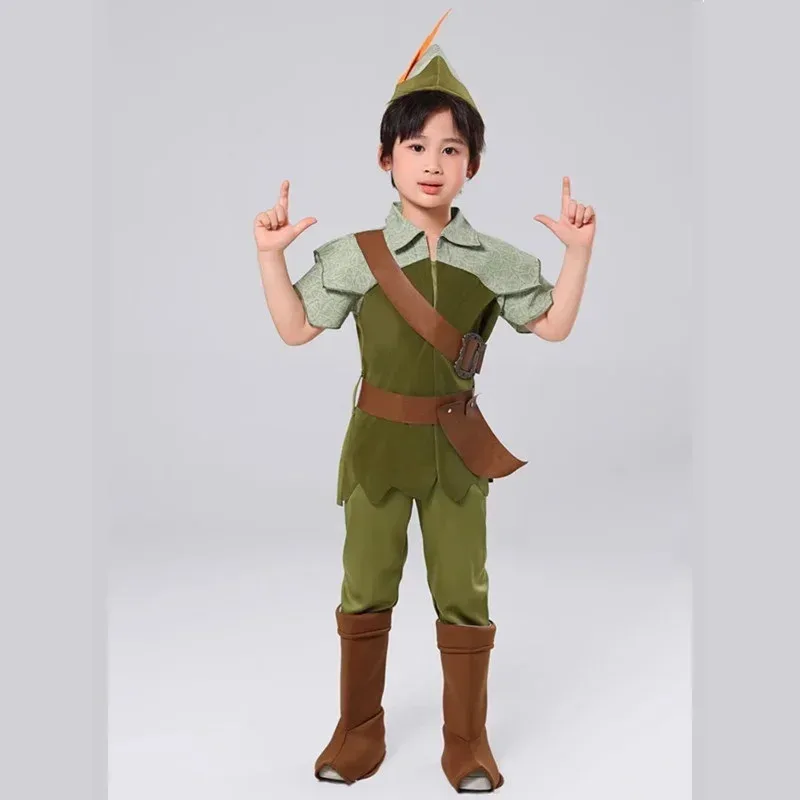 Costume da fata per ragazze, costume da carnevale di Halloween, elfi, festa, costume cosplay di Peter Pan per bambini, abiti fantasia da Campanellino verde