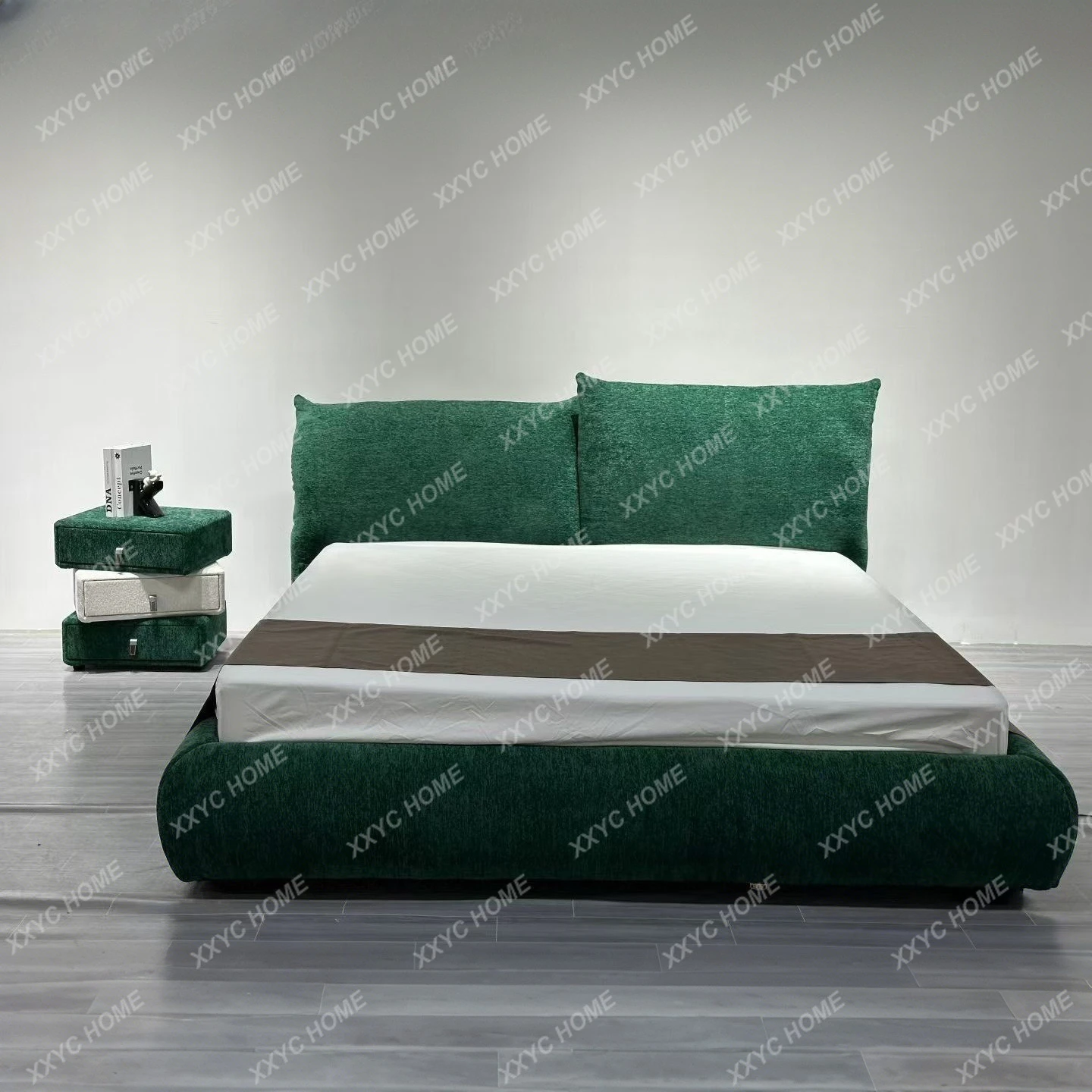MM  minimalist petal bed master adjustable bedside double bed