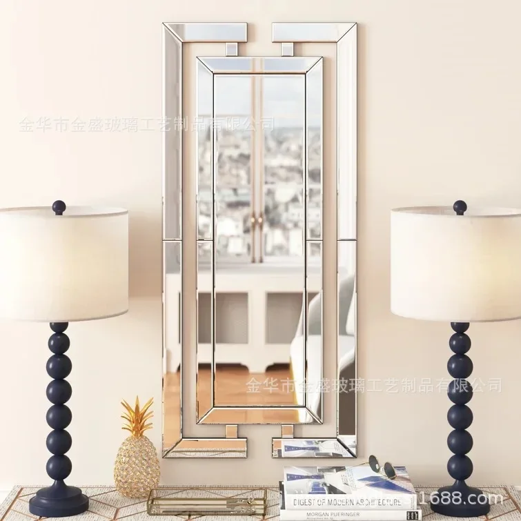 Mirror furniture Modern silver hanging mirror, wall decorative mirror
