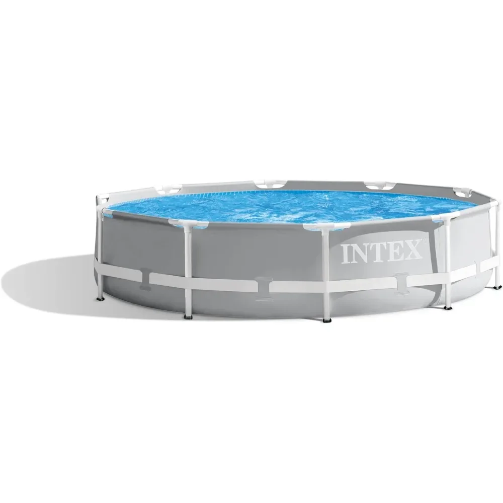 

26700EH Prism Frame Premium Above Ground Swimming Pool: 10ft x 30in – SuperTough Puncture Resistant–Rust Resistant–Easy Assemble