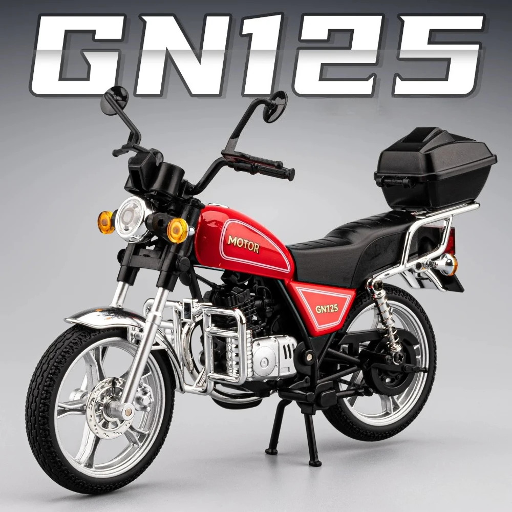 

1:12 Suzuki GN125 Honda Monkey миниатюрная модель мотоцикла, литая под давлением модель автомобиля из сплава, игрушка с легким передним колесом, рулевое управление, подарок, коллекционная