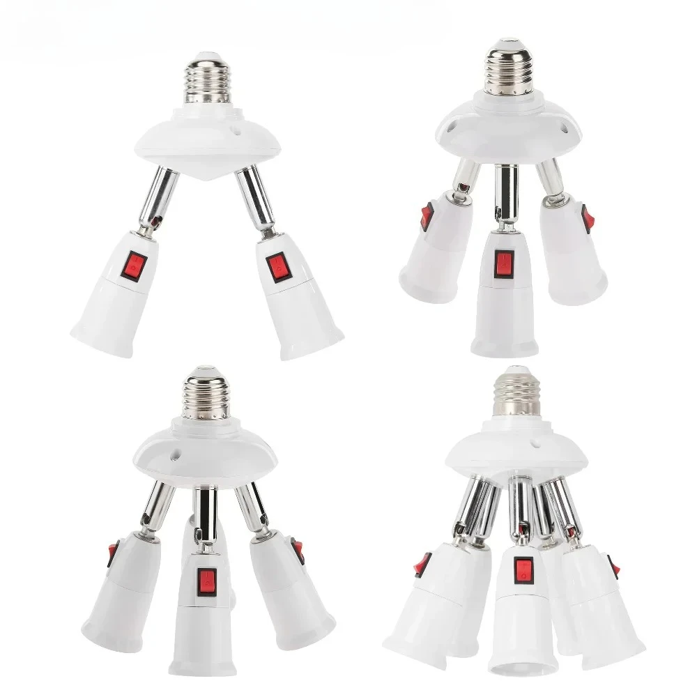 

E27 2/3/4/5 в 1, светодиодные лампочки, адаптер, цоколь, стандартный держатель лампы, конвертер для домашнего коммерческого освещения