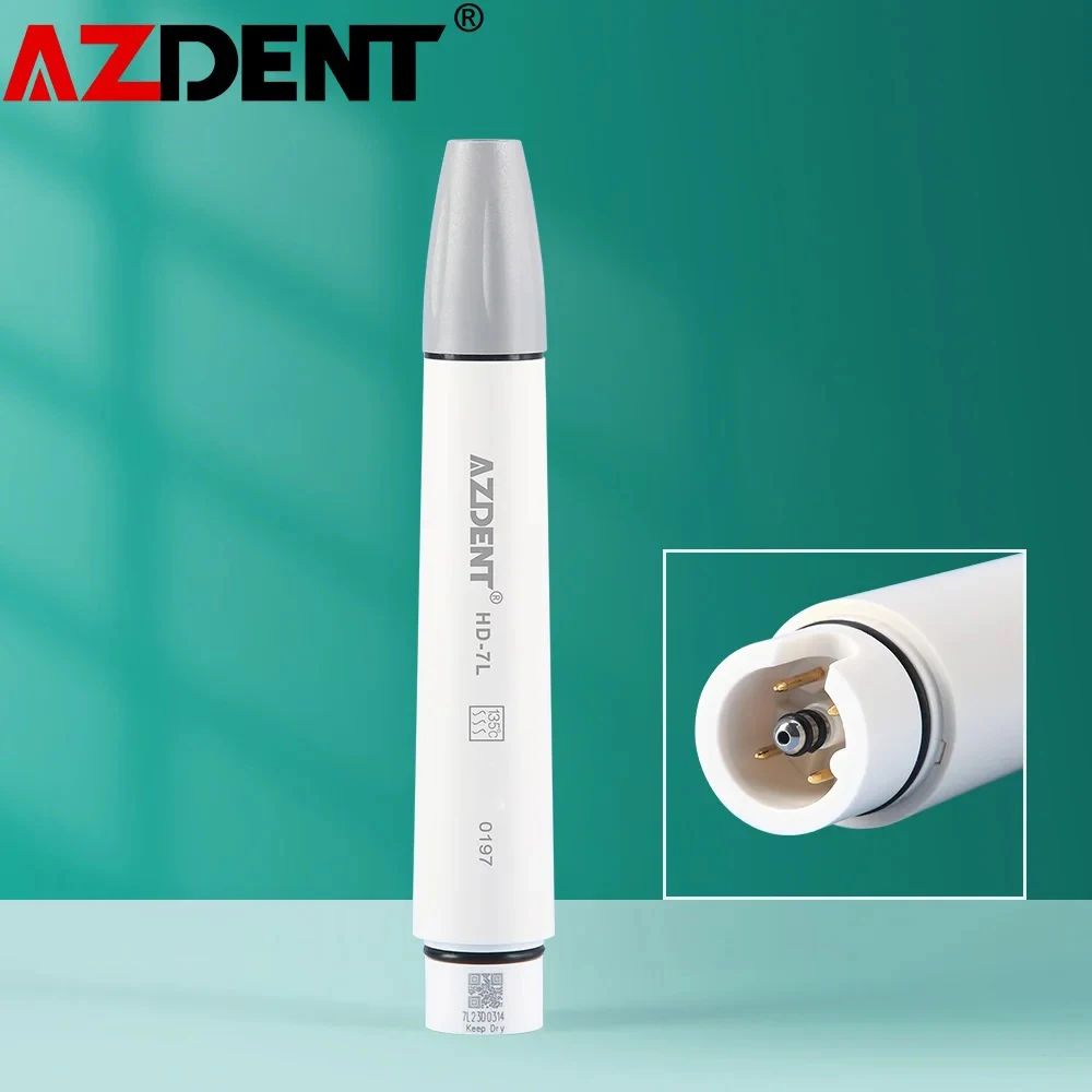 AZDENT New Dental LED Light Ultrasonic Piezo Scaler Handpiece Fit For SATELEC DTE 135℃ High Temperature Sterilization