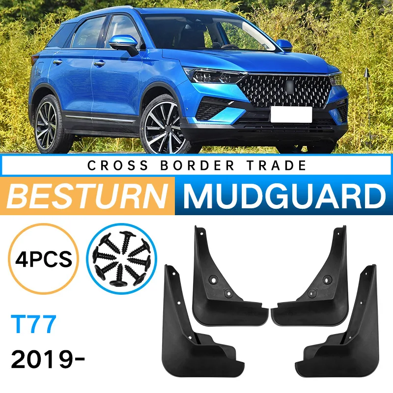 Guardabarros guardabarros para FAW Besturn T77 2019-2024, guardabarros, protectores contra salpicaduras, guardabarros de ruedas delanteras y traseras, accesorios