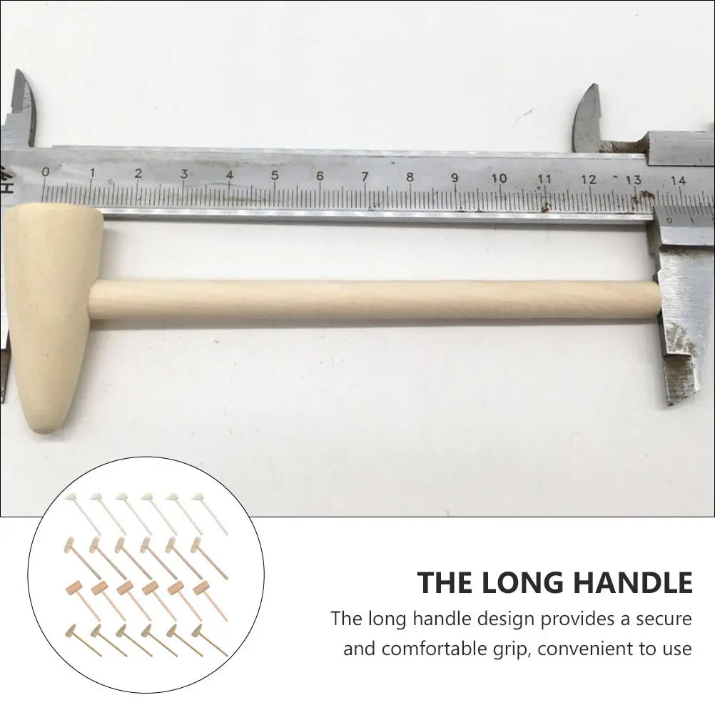 

Набор из 24 детских деревянных мини-молотков с длинной ручкой, компактные молотки для выпечки, для поделок, развивающие, интерактивные