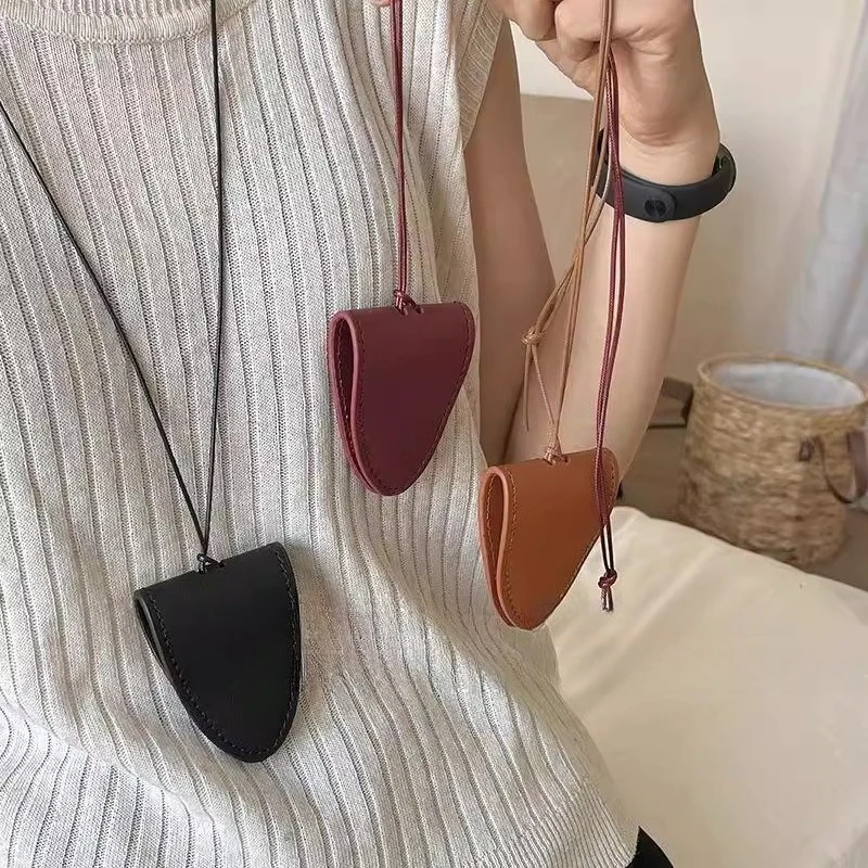 

Портативная модная кожаная сумка для хранения очков, подвесная веревка для хранения солнцезащитных очков, зажим для очков, подвесная сумка на шею