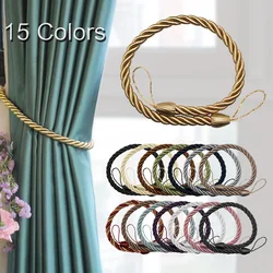 1Pc  Curtain Tie Backs Gold Handmade Weave Curtain Holder Clip Buckle Rope Home Decorative Room Accessories Curtain Tieback