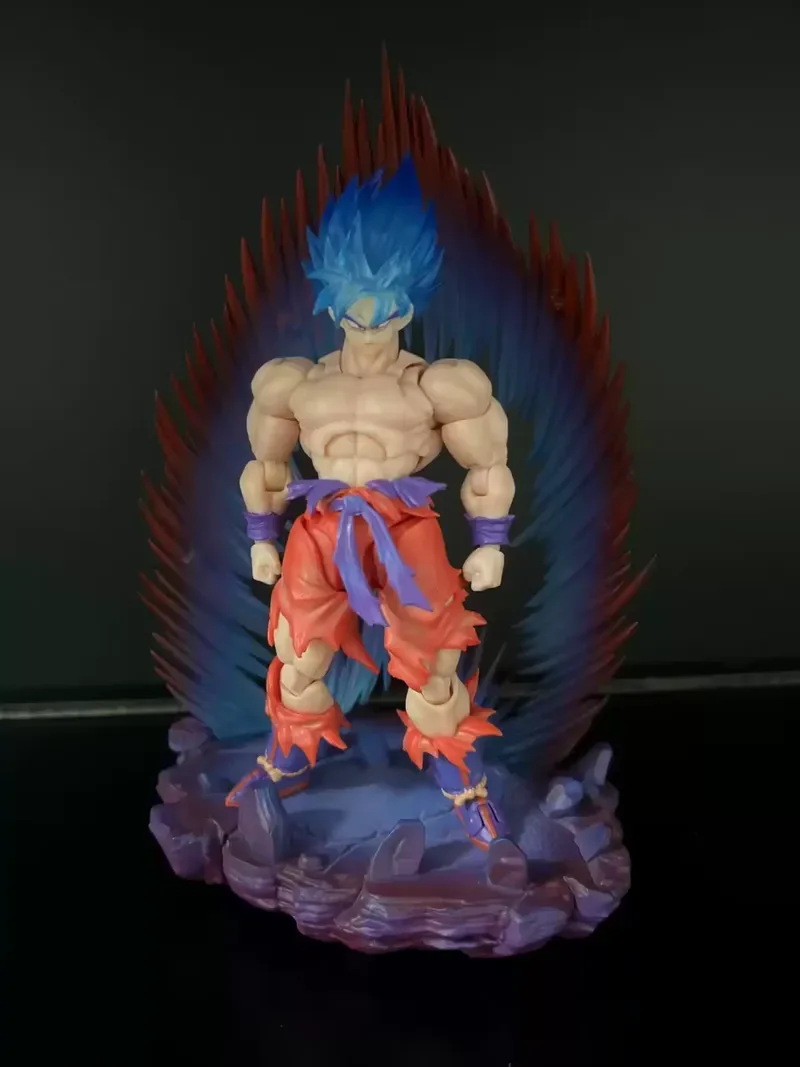 Instock E&C Platform Special Effects Model Shf Wukong Realm King Fist Puppet، لعبة غير متضمنة #4