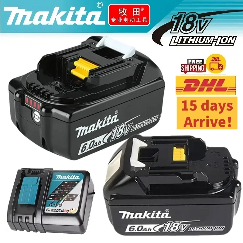 

Makita Оригинальная литий-ионная перезаряжаемая батарея 18 в 9000 мАч 18 в 9.0Ah сверло сменная батарея BL1860 BL1830 BL1850 BL1860B