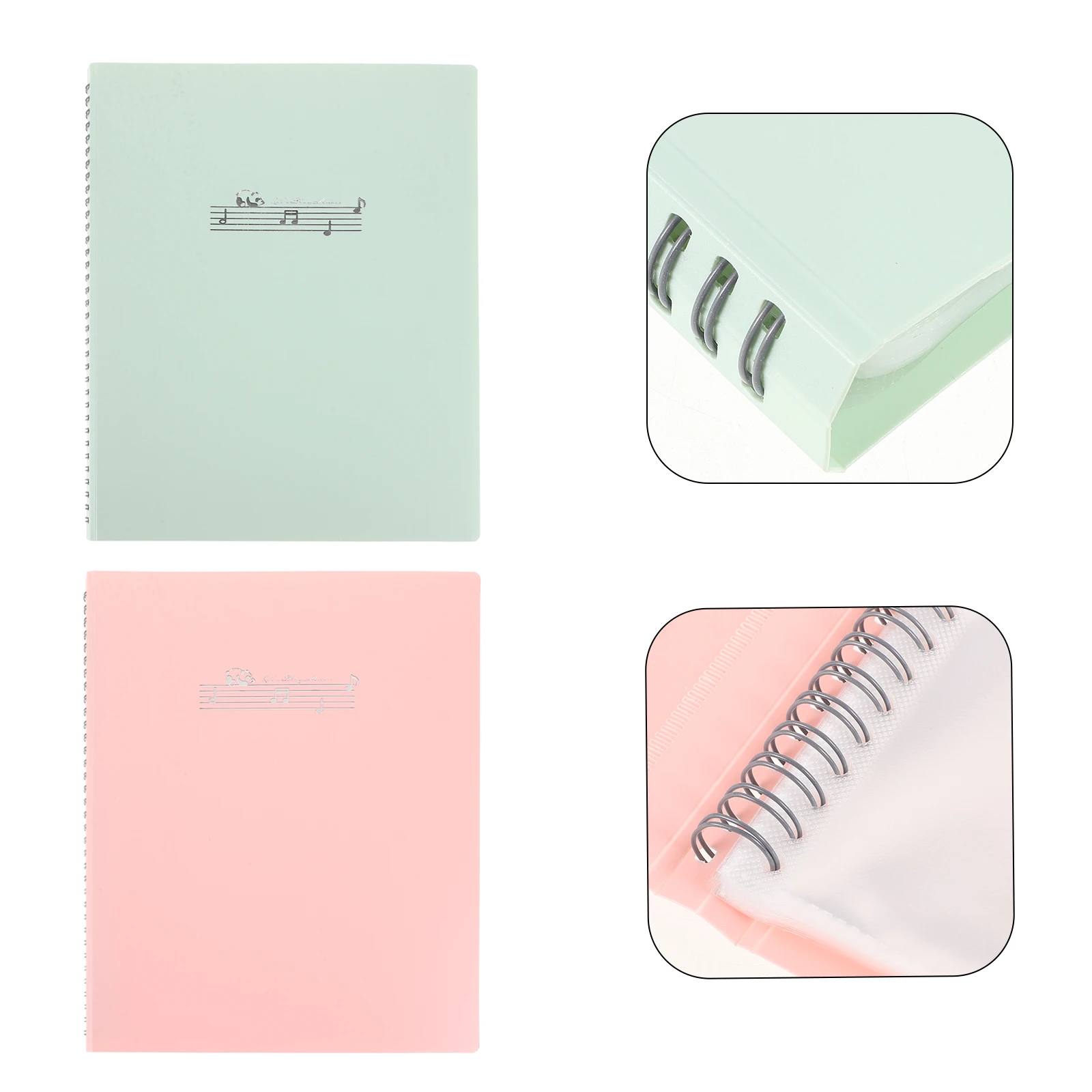 

Folder Spiral Clear Paper Holder Organizer File Folders Plastic Band Flip Binder Sheet