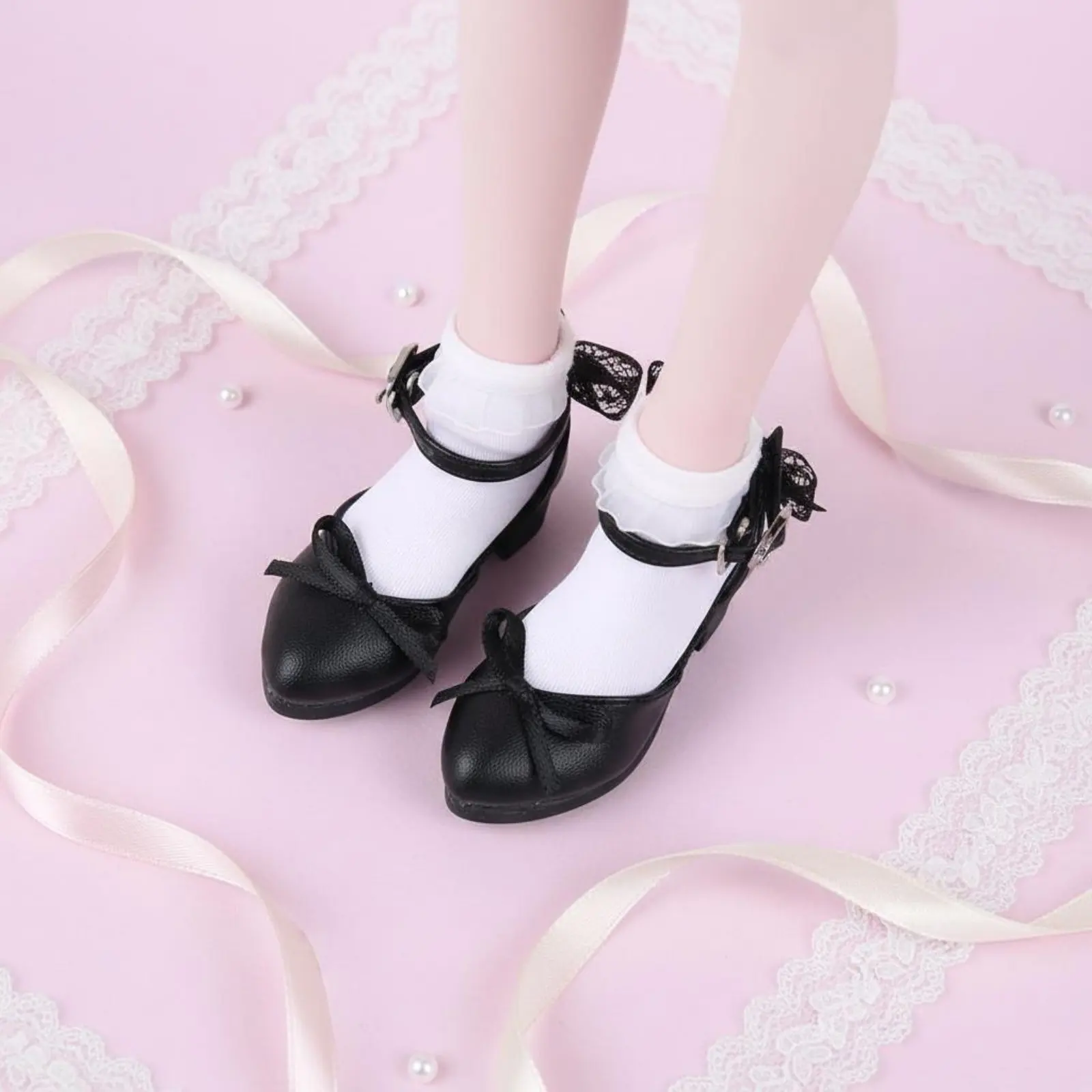 1/3 BJD Doll Shoes Lifelike Design BJD High Elevated Shoes 1/3 Scale Doll Shoes Versatile Ankle Strap