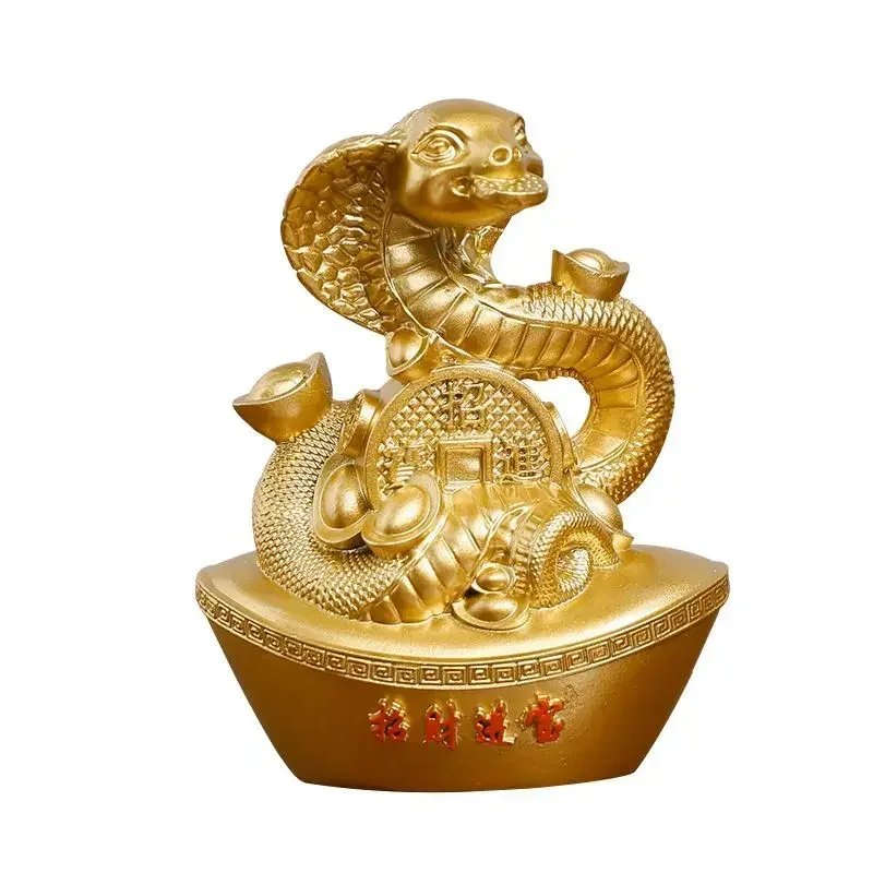 Lucky Treasure Snake Ornaments Twelve Zodiac Yuanbao Entrance Home Mascot Crafts Living Room Decoration