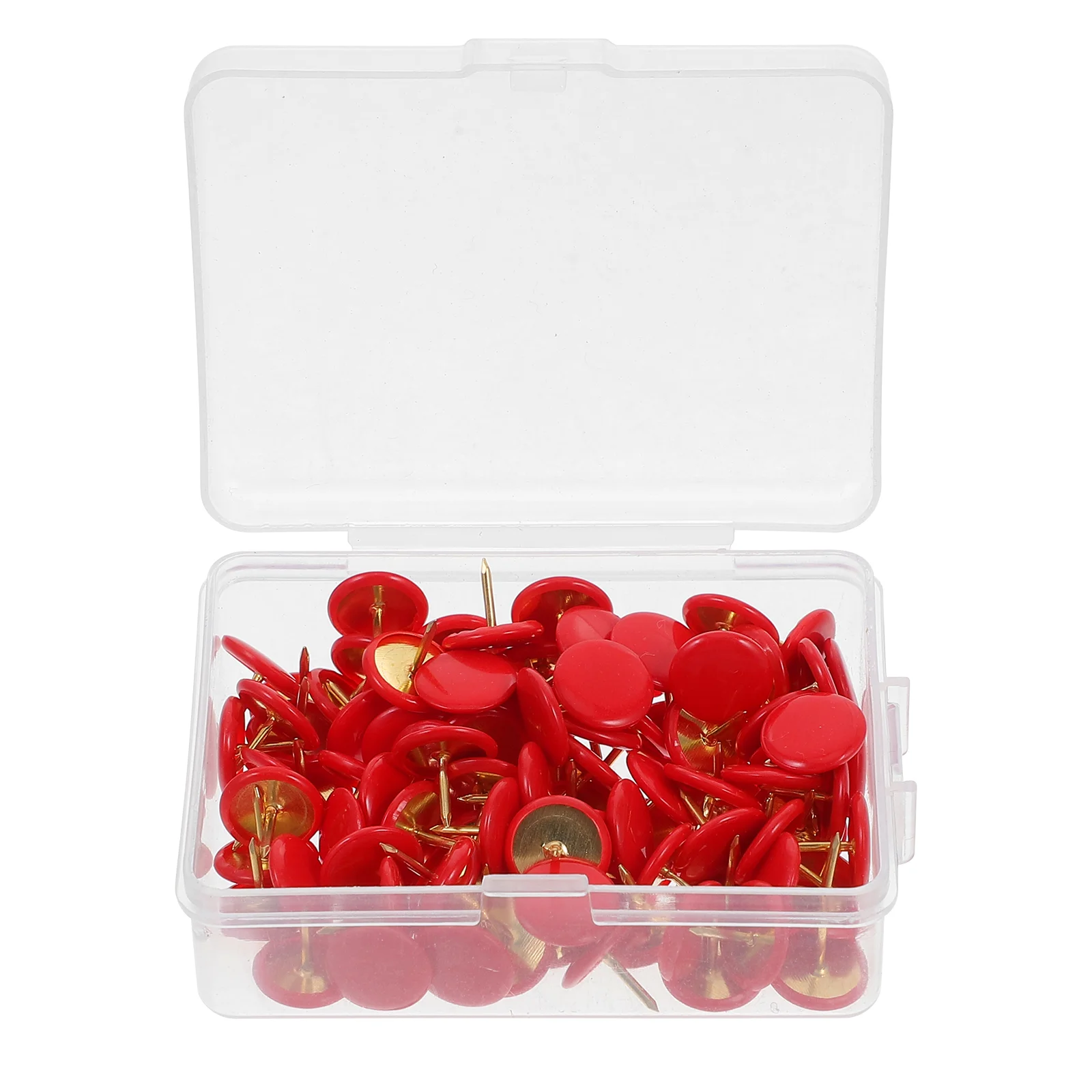 100 Pcs Push Thumbtacks Flat Tacks Colored Cute Office School Home Use Cork Board Stationery Multipurpose Hardware