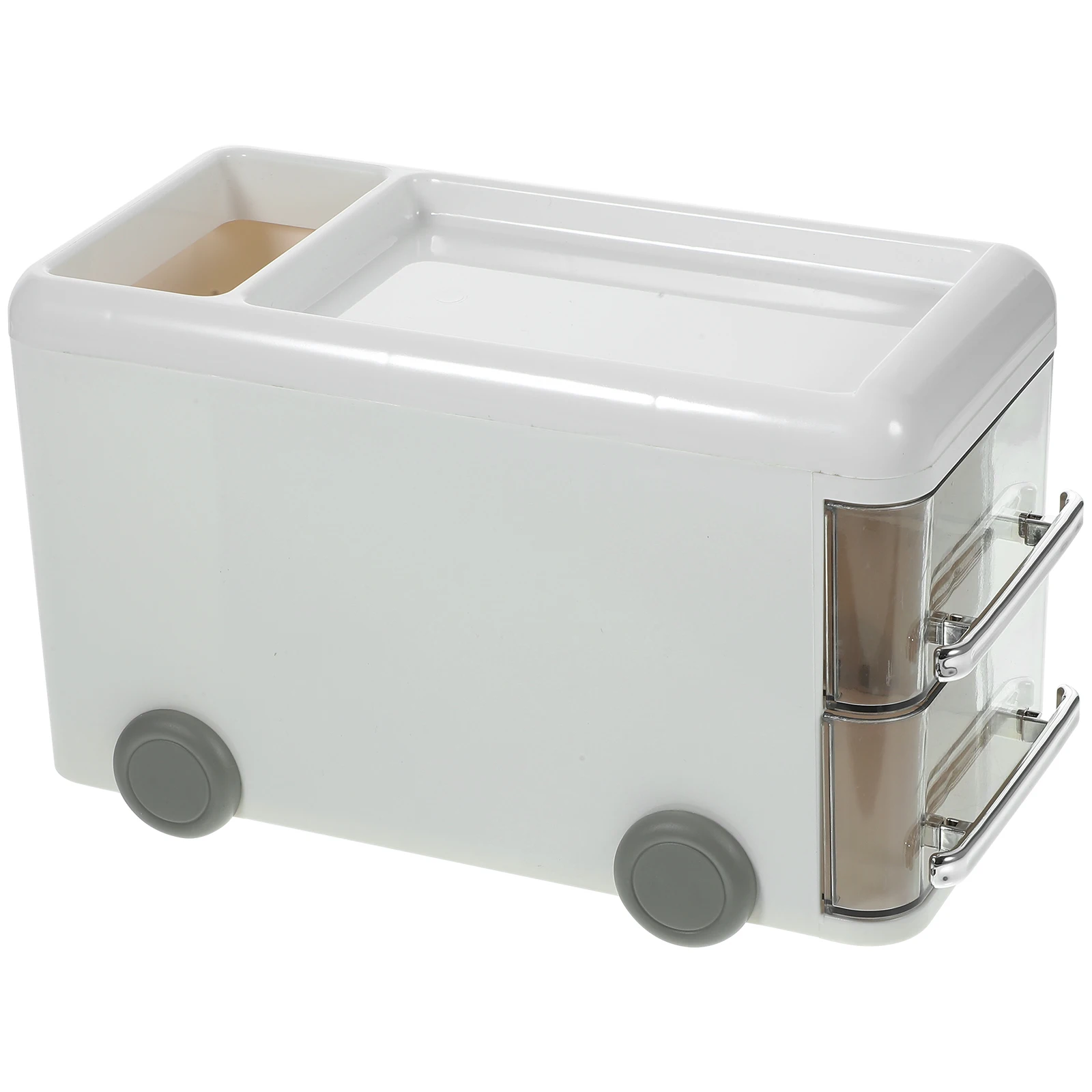 

Desktop Storage Box Double- Bus Pen Holder Office Pencil Funny Organizer