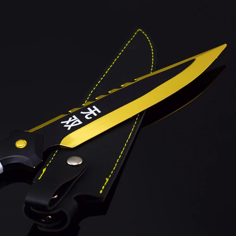 12 cm Nuovo Valorant Gioco Periferico Modello In Metallo Armi e Oggetti di Scena con Copertura In Pelle Decorazione Del Desktop Ornamenti Ragazzi Regali Giocattoli