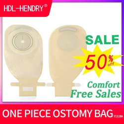 Wholesale 20 Pcs Colostomy Bags with Hook & Loop Max Cut 75mm Hole Ostomy Bags Skin Color Colostomy Bag Supplies Customized