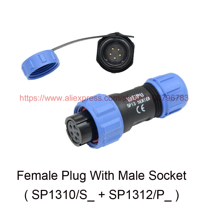 Original Weipu Anschluss SP13 IP68 2 3 4 5 6 7 9 Pin Männlich Weiblich Wasserdichte Kabel Stecker Vorne Montieren buchse SP1310 SP1312 – Detail 11