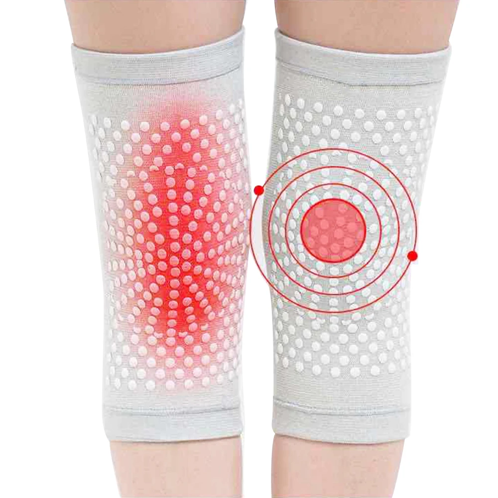 2Pcs/Pair Wormwood Self-heating Knee Pads Knee Brace Leg Warmer for Rheumatism Arthritis Joint Pain Improve Blood Circulation