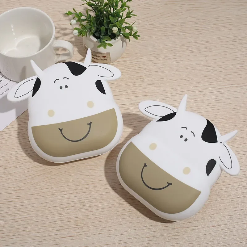 Cow Pattern Silicone Oven Hand Clip Thickened Anti Scald Non Slip Thermal Insulation Glove High Temperature Baking Ornament