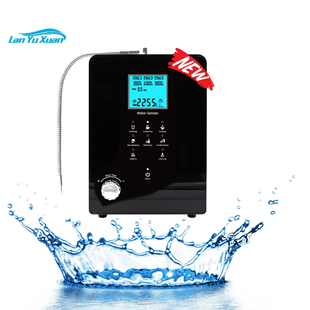 

Multi-Functional 6-Level Alkaline Water Ionizer Heating System CE Certified Hydrogen Water Machines 9 Plates Faucet Installation