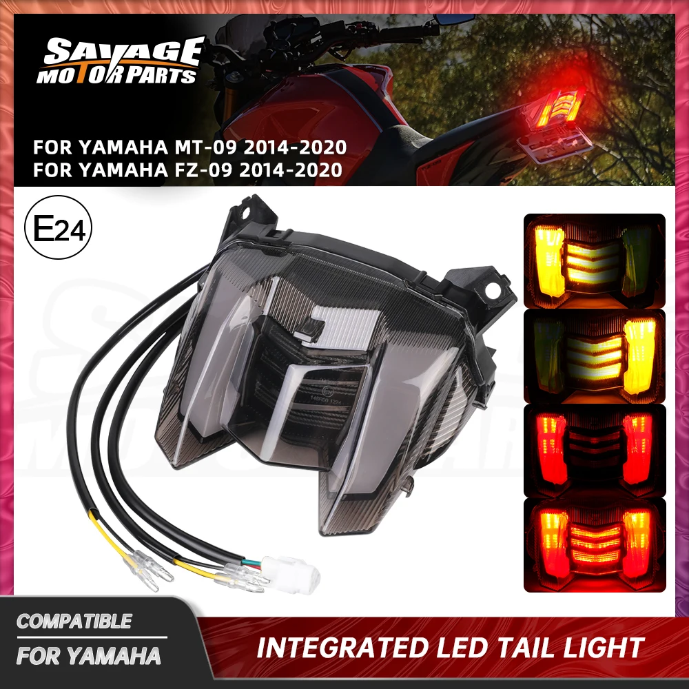 

MT09 FZ09 LED Tail Brake Light Integrated Turn Signal Light For Yamaha MT-09 FZ-09 2014-2020 Motorcycle Taillight Stop Lamp
