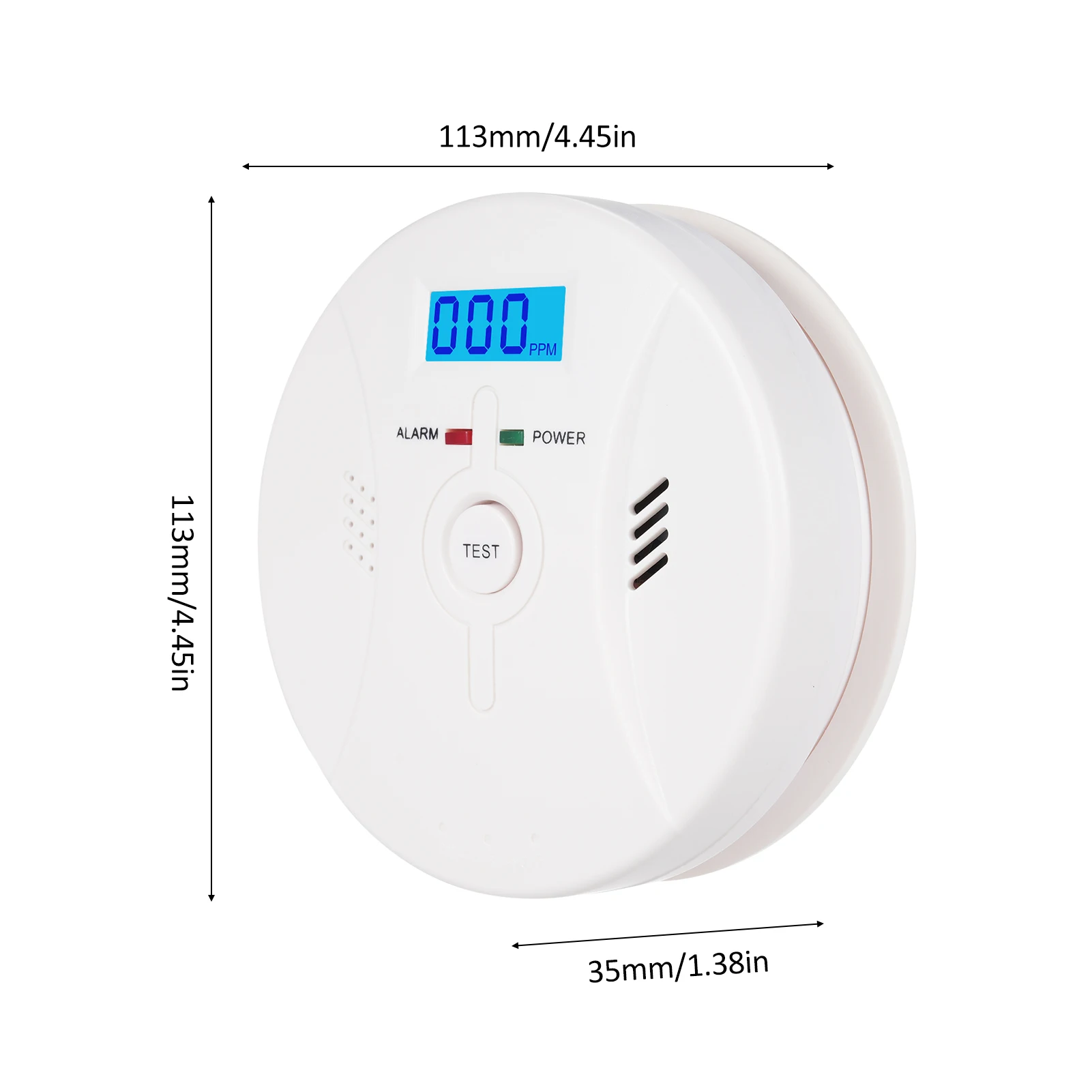 2 in 1 CO and Smoke Alarm Carbon Monoxide Detectors Smoke Detector Smoke Combination CO Alarm Fire CO for Alarm