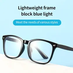 Fashion Eye Protection Glasses Frame Classic Plain Glasses Anti Blue Light Retro Mirror Without Degrees