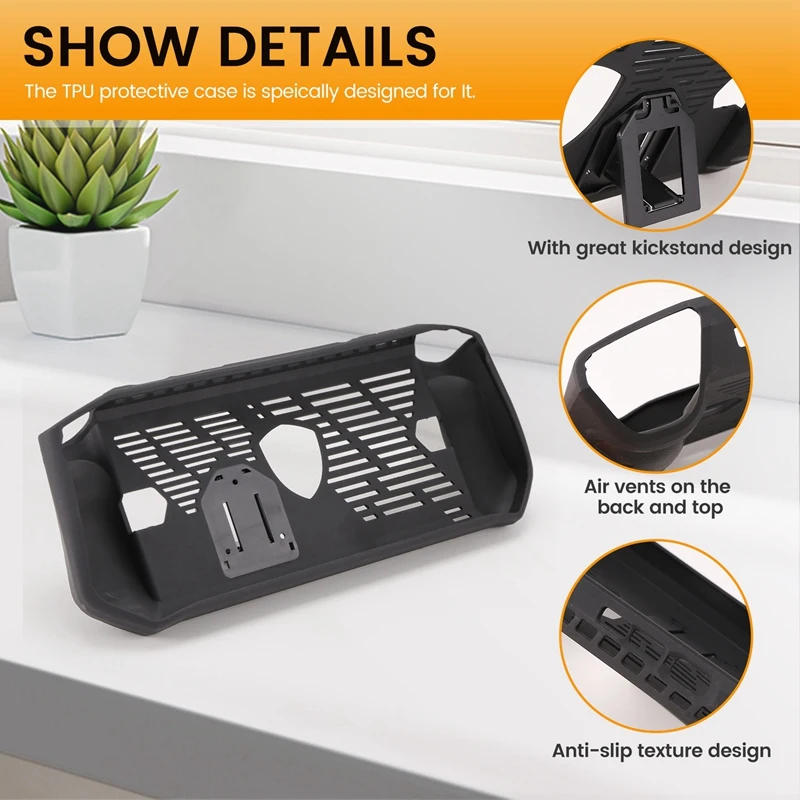 Funda para consola portátil MSI Claw, carcasa protectora suave de TPU, cubierta trasera a prueba de golpes con soporte, accesorios de juego