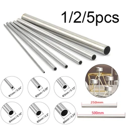 1/2/ 5pcs silver round 304 stainless steel capillary tube outer diameter 3 4 5 6 7 8 10 12 mm length 250mm hollow round tube