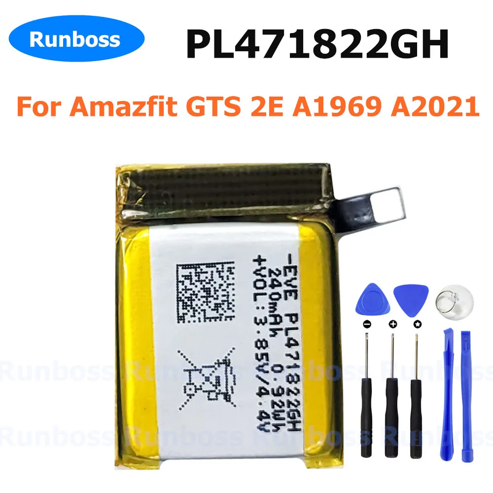 Battery For Huami Amazfit T-rex Verge Lite GTR GTS 2 4 Mini 3 A2010 A2018 A1952 A1969 2e A2021 POP Pro A2009 A2019 PL542524GH