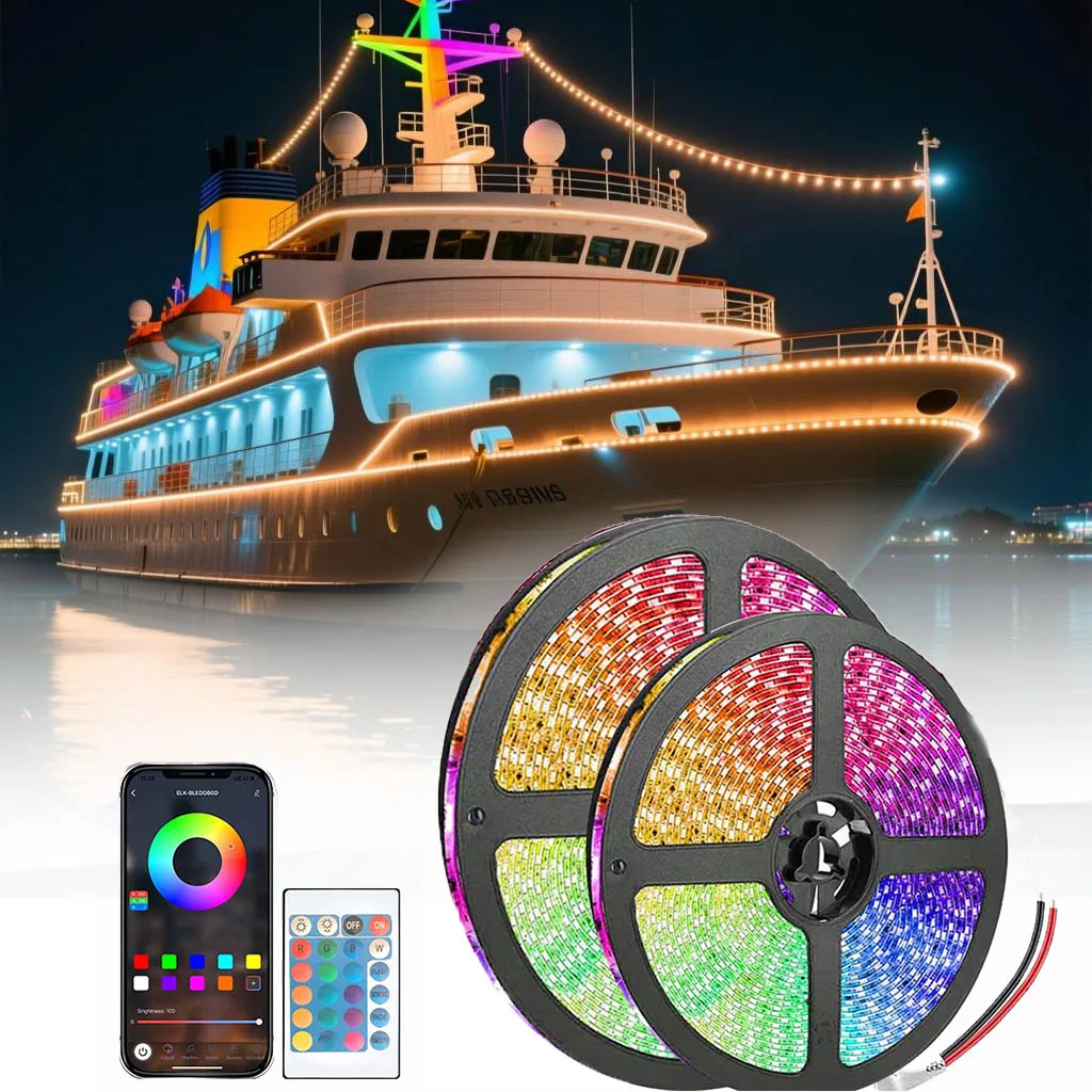 

Светодиодные ленты для яхты, 12 В, 10 м/32,81 фута, светодиодные фонари для лодок, навигационные огни для гидроциклов, понтонных лодок, маленьких лодок, декоративное освещение mart