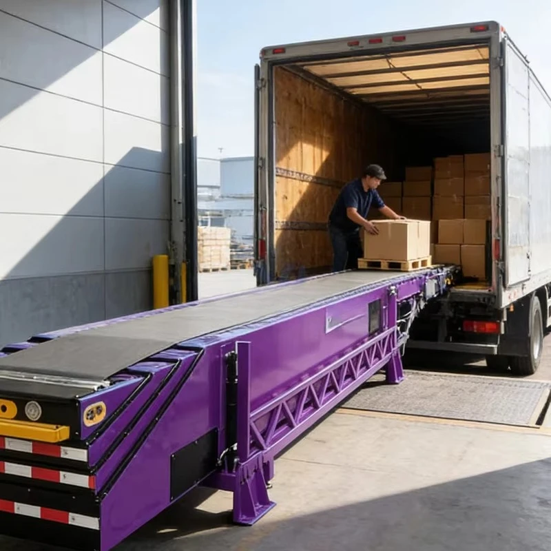 Warehouse order fulfillment systems for parcel shipping and truck loading operations, telescopic belt conveyors
