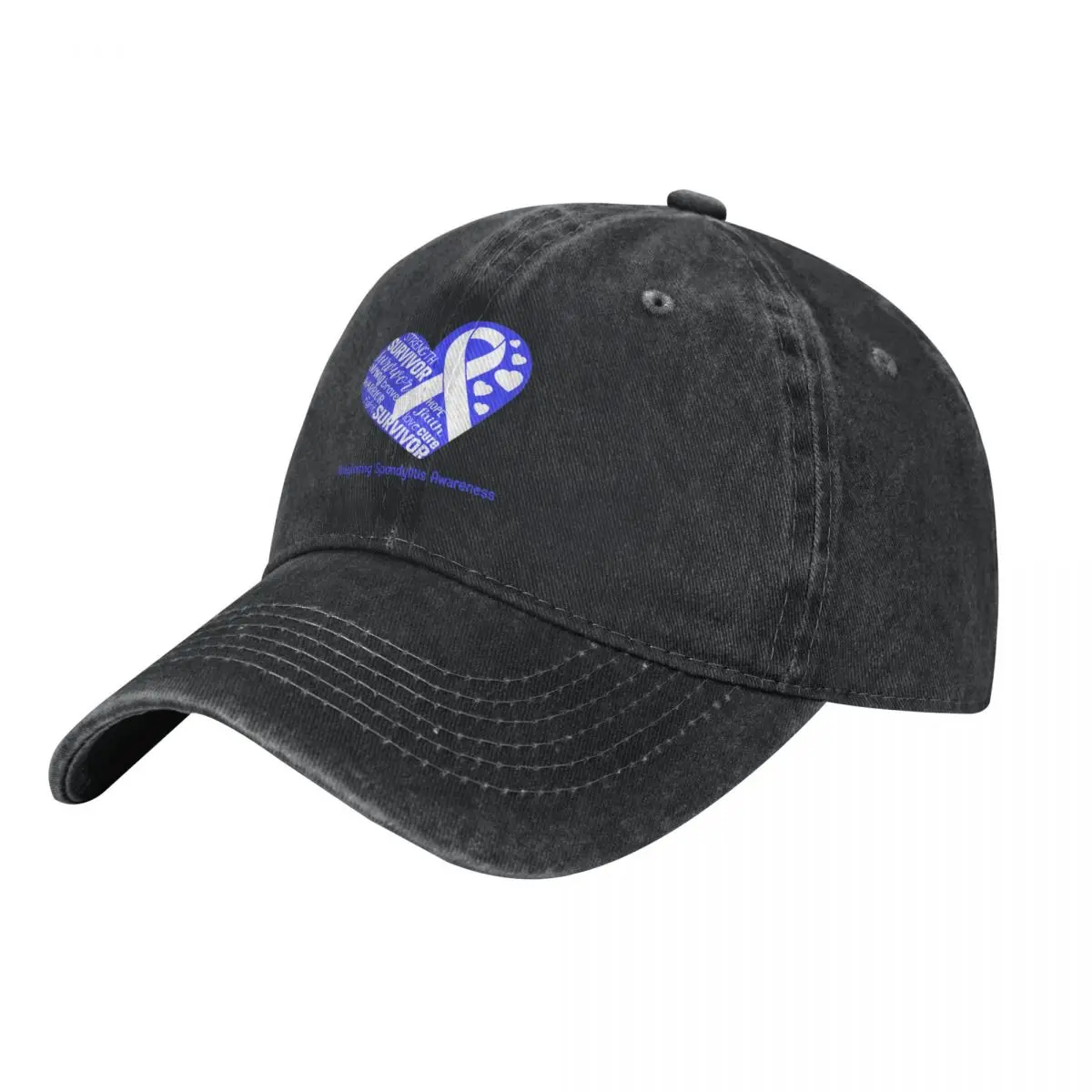 Ankylosing Spondylitis Heart Support Ankylosing Spondylitis Warrior Fighting Baseball Cap Mountaineering Baseball Men Women's