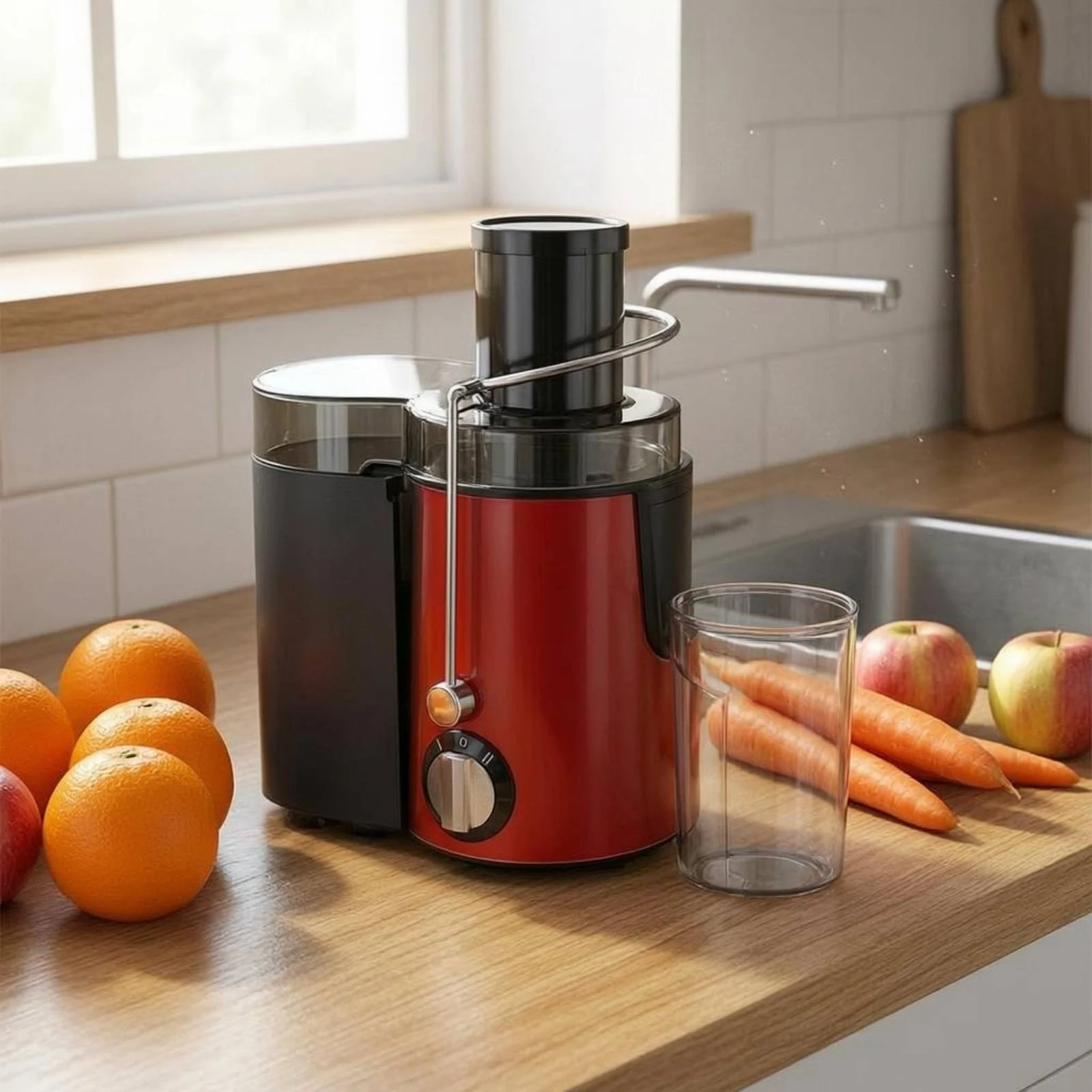 Automatic Juicer Wide Feed Chute Fruit and Vegetable Juicer Juice Extractor Easy to Clean for Cafe