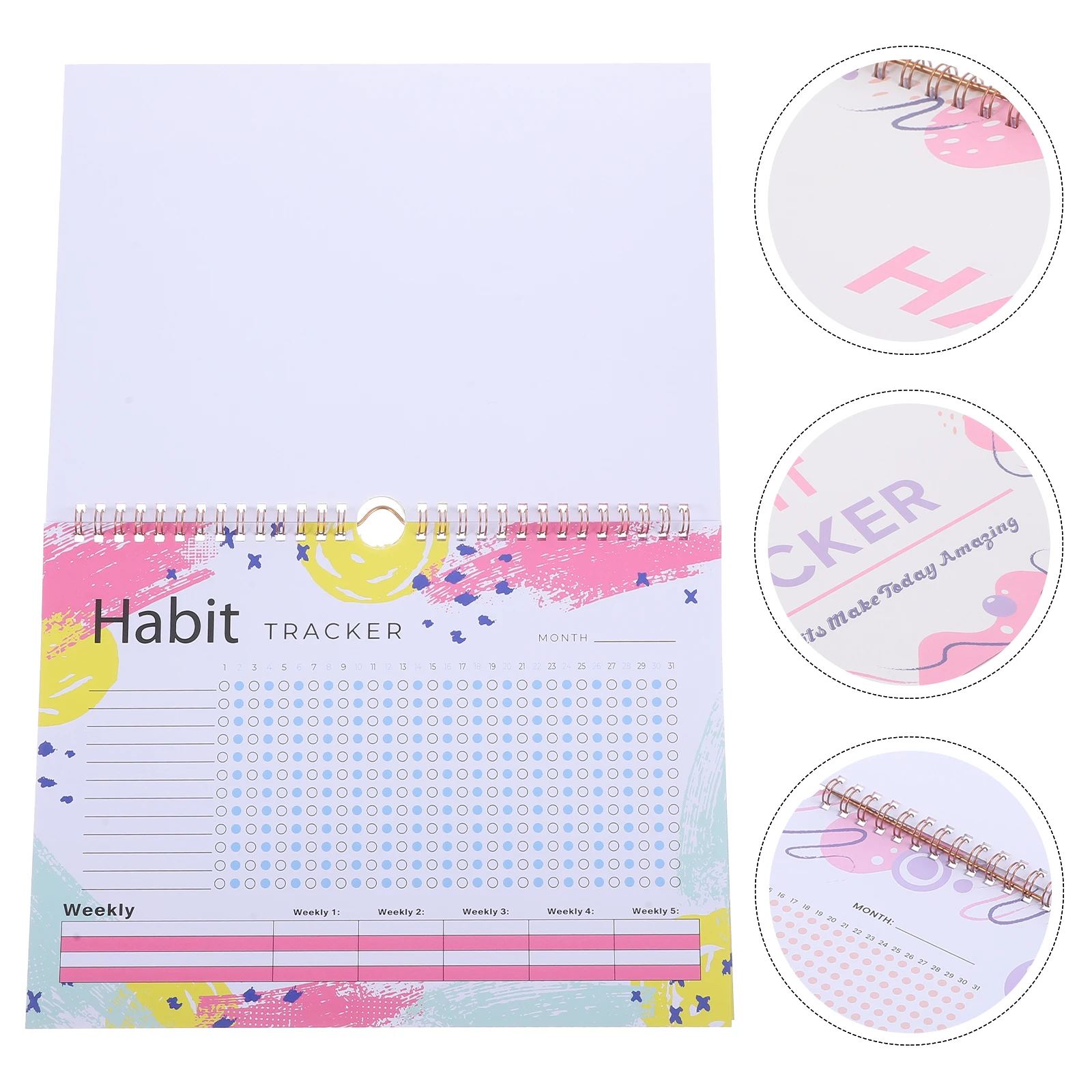 

Simple Light Yellow White Style No Date Habit Tracker Journal Fitness Planner Workout Goal Calendar Daily Routine Chart