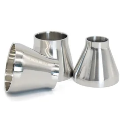 Reductor concéntrico sanitario de acero inoxidable SS304 con diámetro exterior de 19mm-102mm, accesorios sanitarios soldados, cerveza hecha a mano