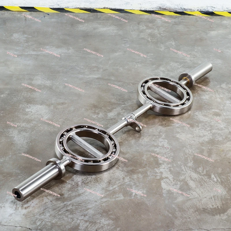 Barbell rod, glasses rod 360 degree rotating pull, multi-angle rotating head deep groove ball bearing biceps barbell