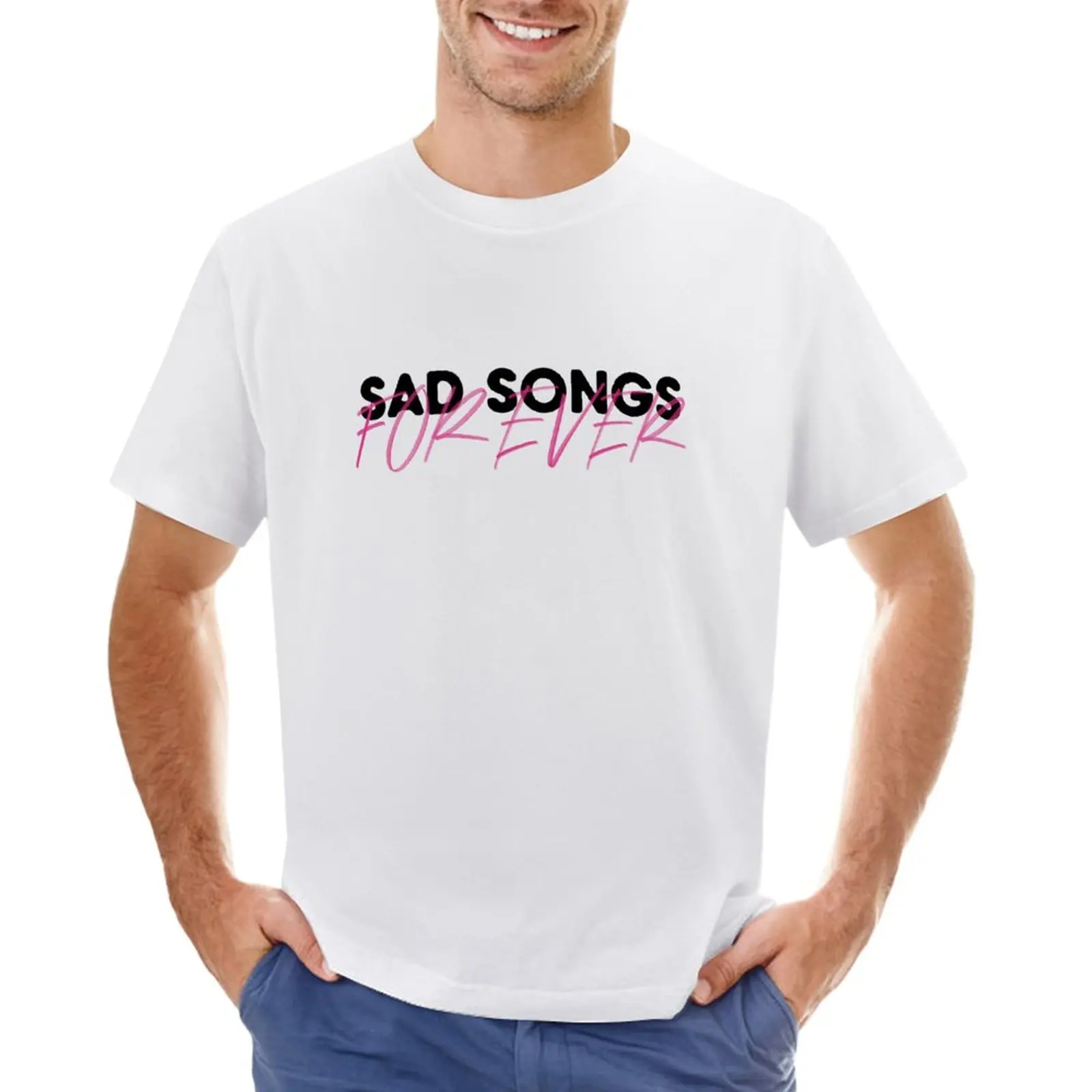 

SAD SONGS BLACK T-Shirt summer top plain animal prinfor boys t shirt men