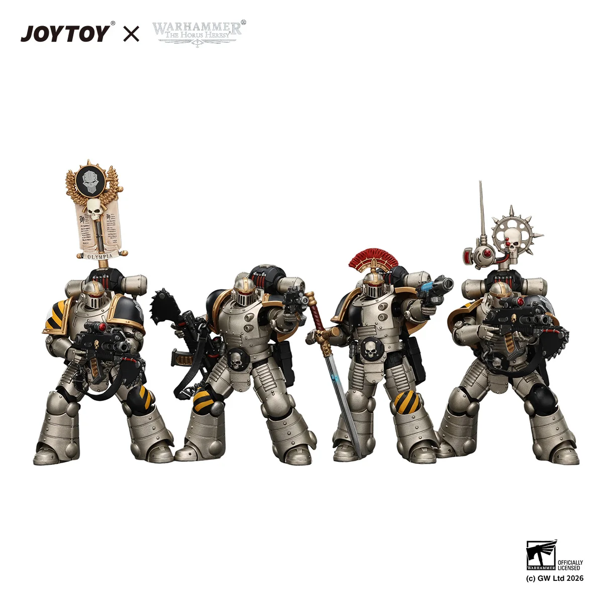 

[Pre-order]JOYTOY Warhammer 30K 1/18 Action Figure Iron Warriors MkII Legionary 4PCS Anime Model