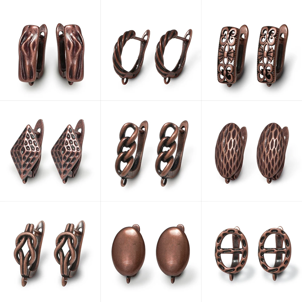 YAMASI Rotbronze-Messing-Ohrhaken, Ohrhaken für die Schmuckherstellung, Zubehör für die Ohrringherstellung im Großhandel – Detail 2