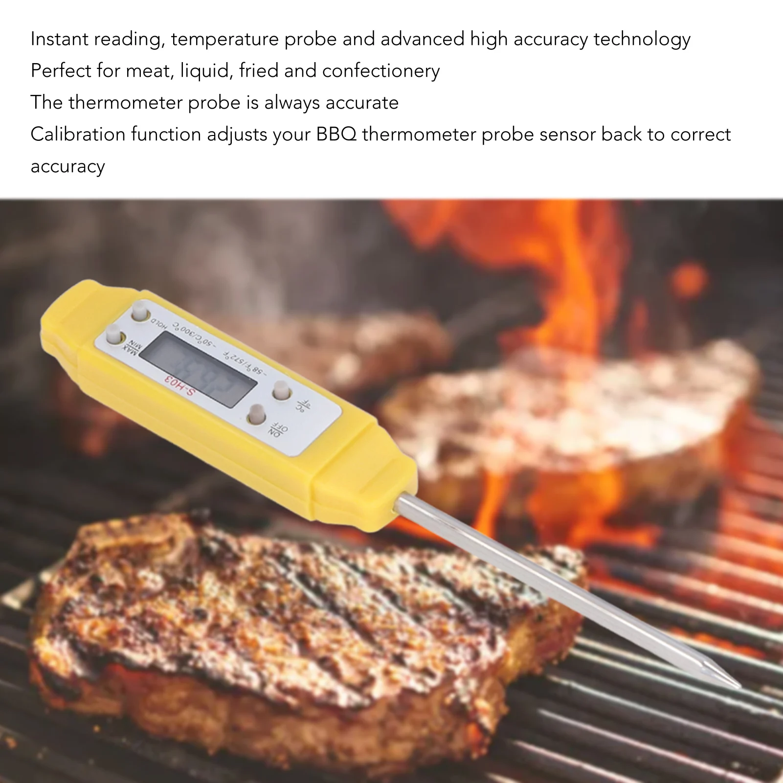 Digital Food Thermometer Automatic Calibration Pen  High Accuracy Electronic  Thermometer Thermometer