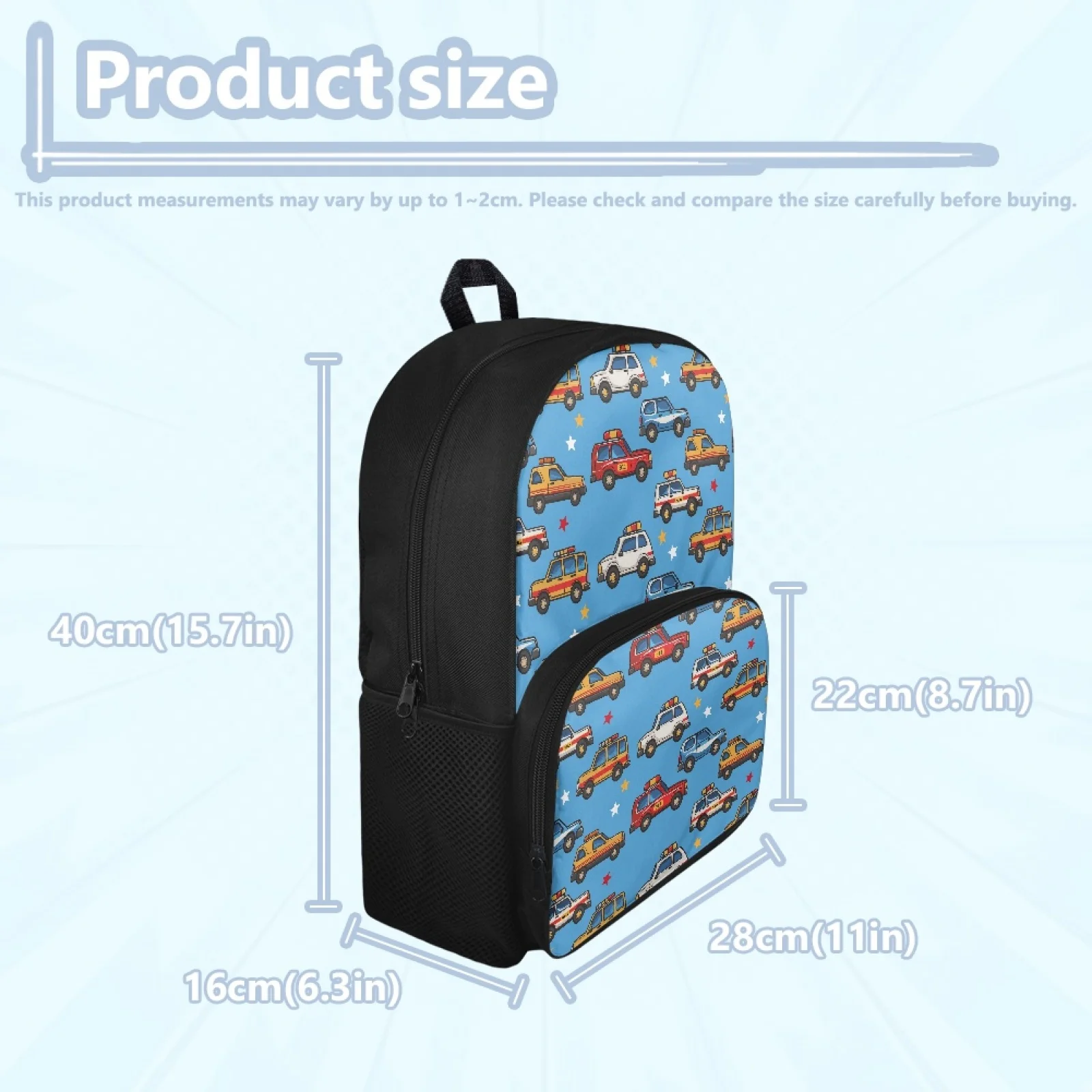 Backpacks Kids Backpack Cartoon Car Printed Children School Bags For Boys Girls Back Pack Schoolbag Student Bookbag Book Bag